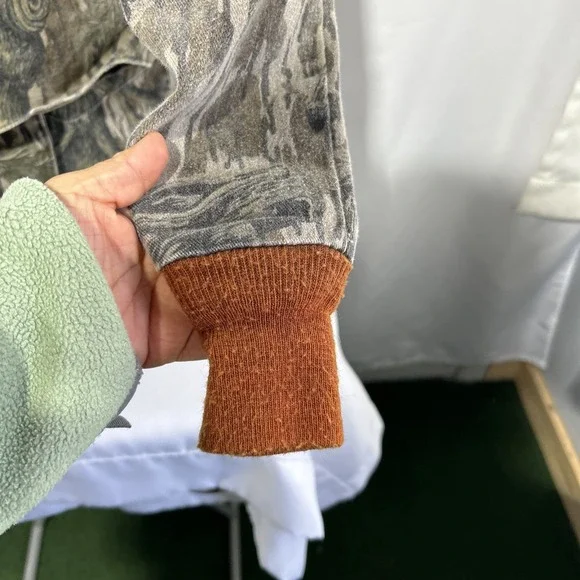 Vintage Mossy Oak Treestand Pocket Jacket Camo Small USA Made Waistband Rare**